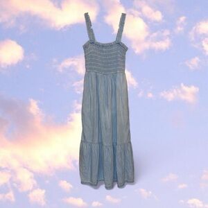Gap Chambray Denim Maxi Dress